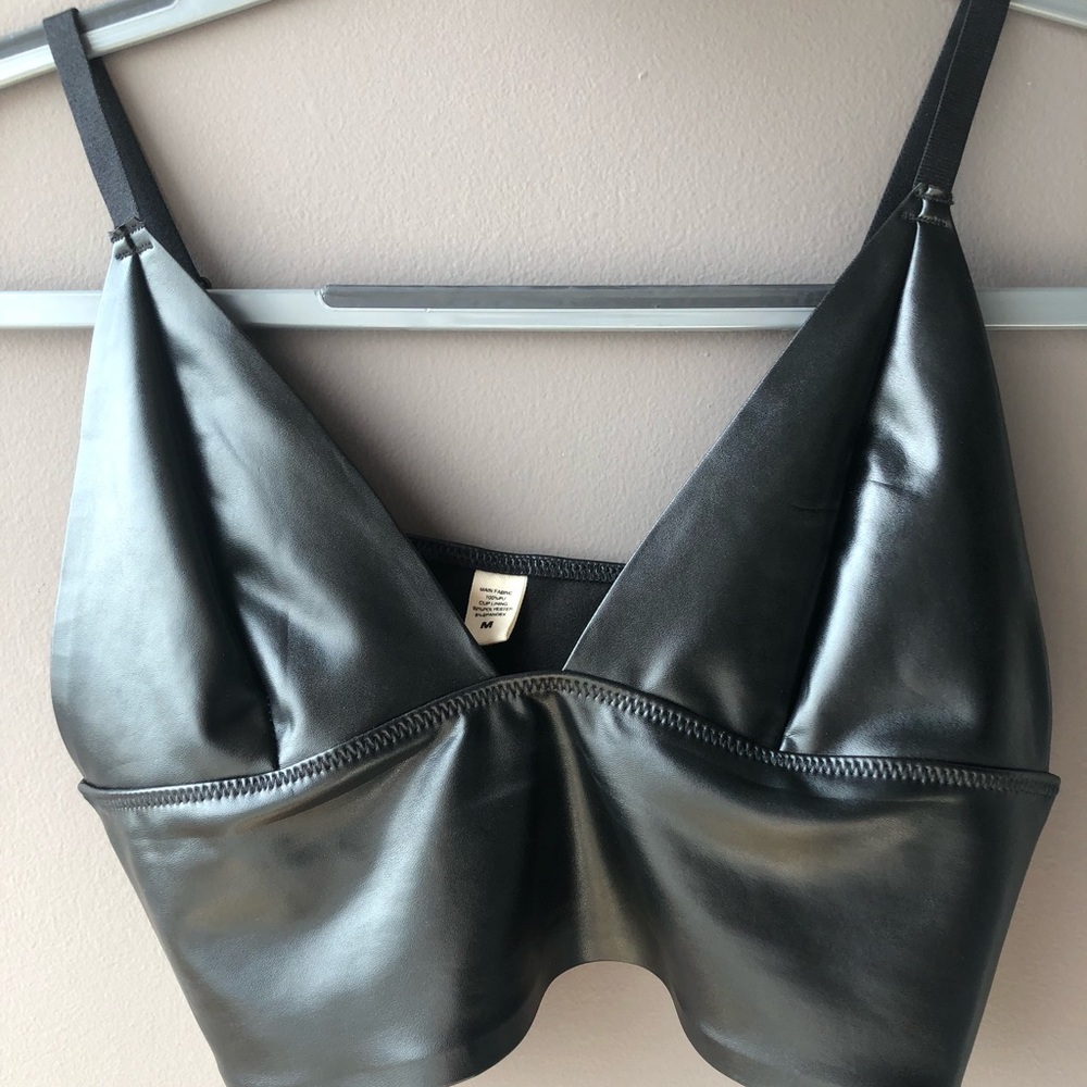 New Leather Crop Top (adjustable straps)